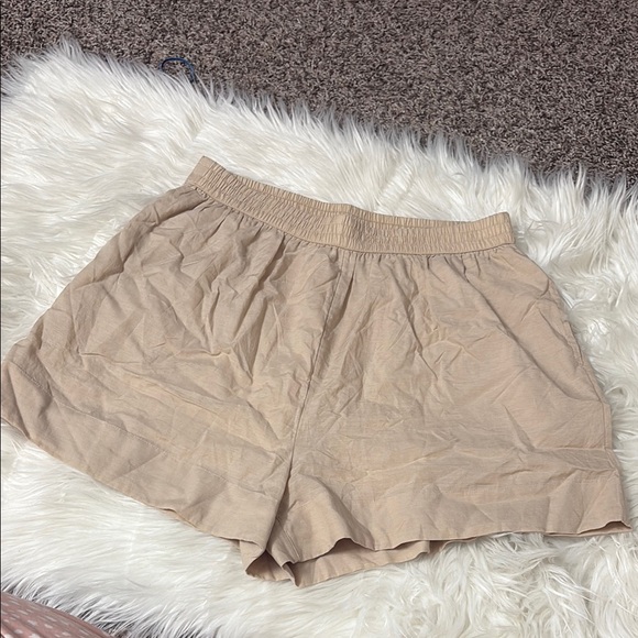 Open Edit Light Tan Pull On Shorts Size M - Picture 1 of 12